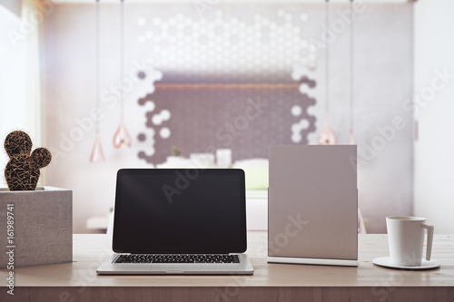 Wallpaper Mural Empty banner and laptop Torontodigital.ca