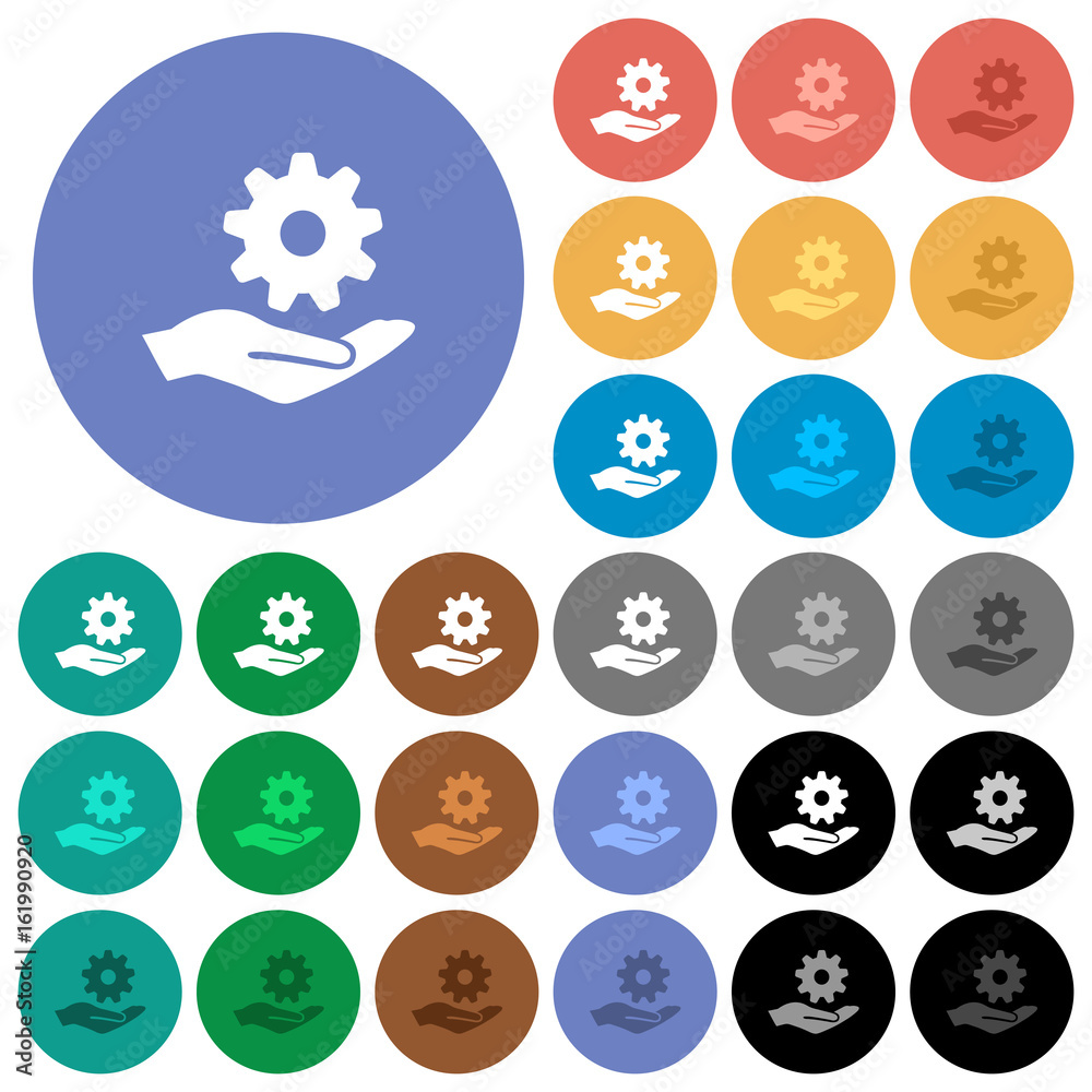 Maintenance service round flat multi colored icons Maintenance service round flat multi colored icons