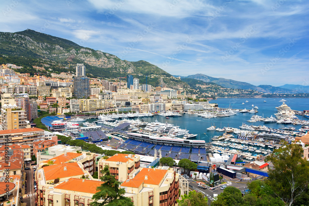 amazing view on Monte Carlo harbor in Monaco