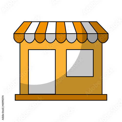 store building front icon vector illustration design