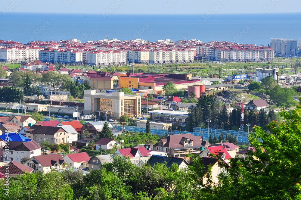 Obraz premium the view from the mountains in the Adler district of Sochi