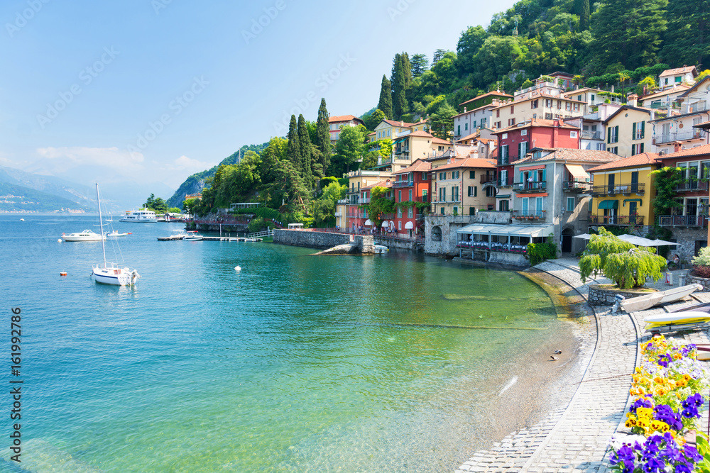 view on Varenna town at Lake Como, Italy