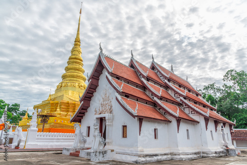 Photography Wat Phrathat Chae Haeng temple at  Nan province, Thailand.