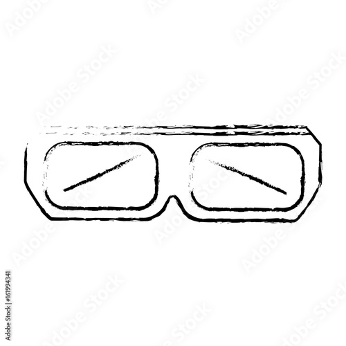 glasses 3d isolated icon vector illustration design
