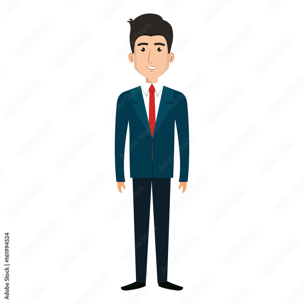 elegant businessman avatar character vector illustration design