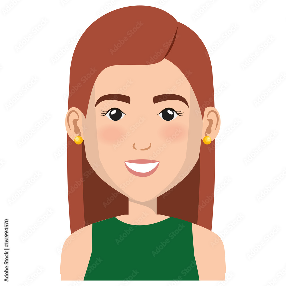beautiful and young woman character vector illustration design