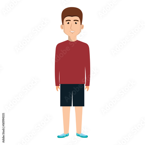 young man avatar character vector illustration design