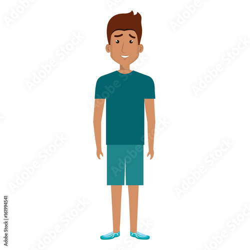 young man avatar character vector illustration design