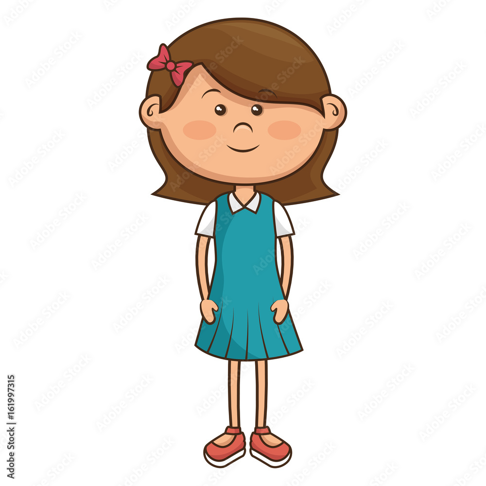 cute little girl character vector illustration design cute little girl character vector illustration design