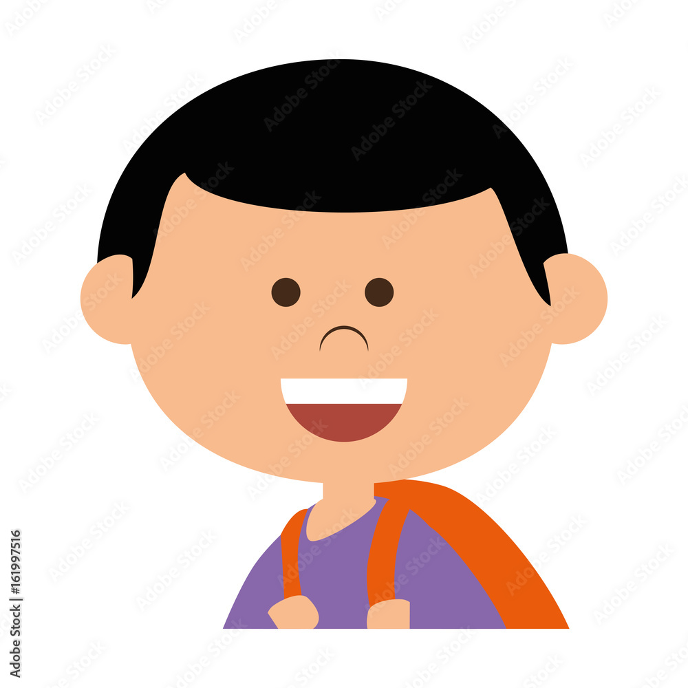 cute little boy with bag school character vector illustration design cute little boy with bag school character vector illustration design