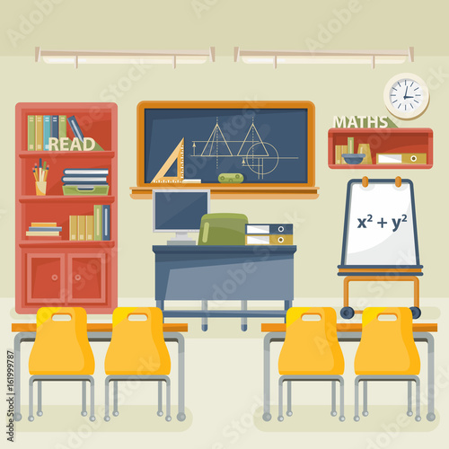 Back to school vector illustration with school supplies. School theme