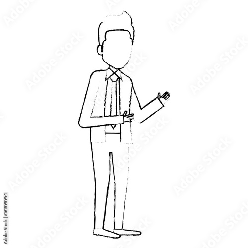 elegant businessman avatar character vector illustration design