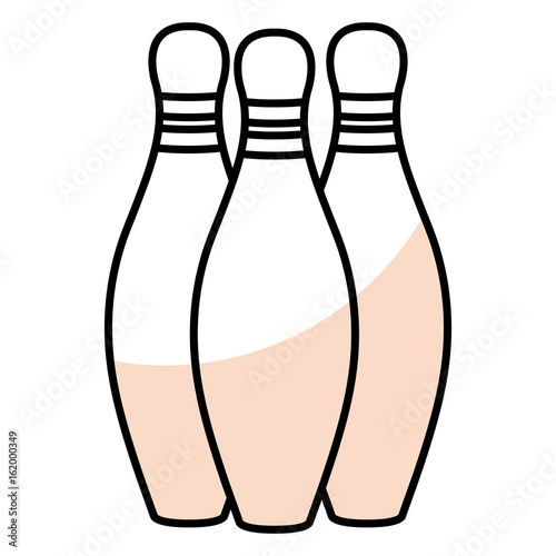 bowling pines isolated icon vector illustration design