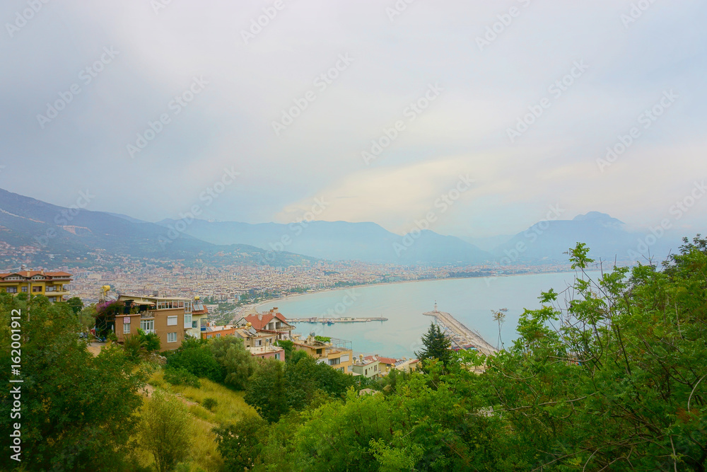  seascape with the city of Alanya in the foreground
