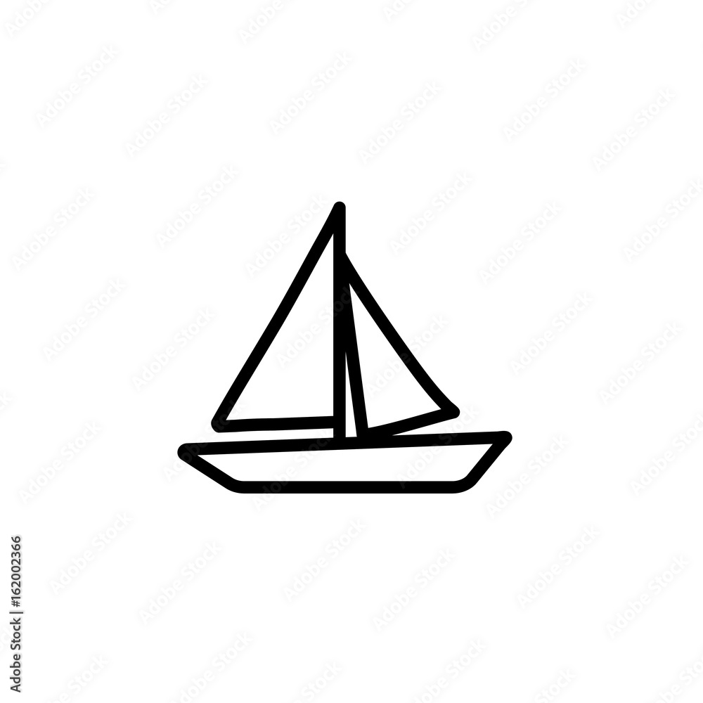 boat icon thin line black boat icon thin line black