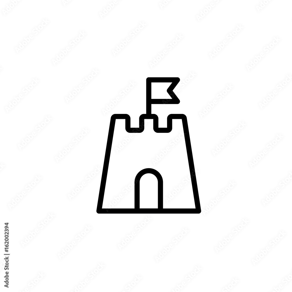 sandcastle icon thin line black on white background sandcastle icon thin line black on white background