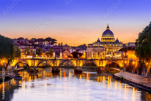 Night view of Vatican, Rome, Italy