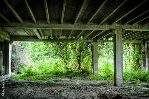 Abandoned building interior. Grunge image.