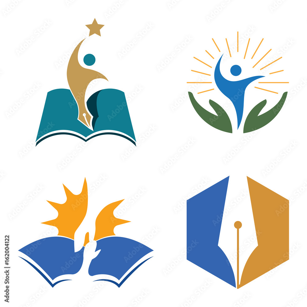 Help People to Success in Study School Logo Symbol