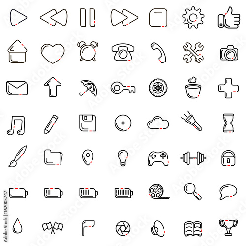 Minimalistic web icon set