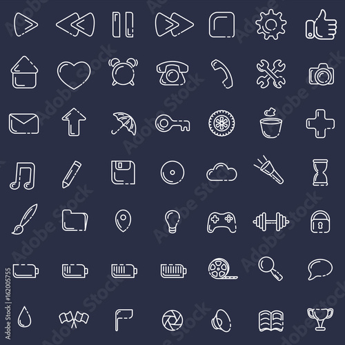 Minimalistic web icon set