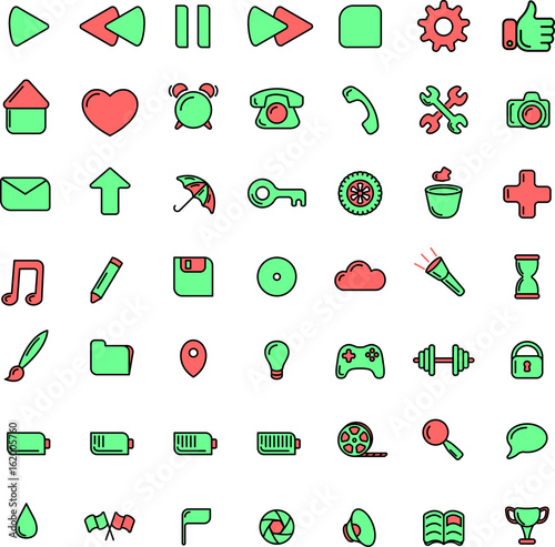 Minimalistic web icon set