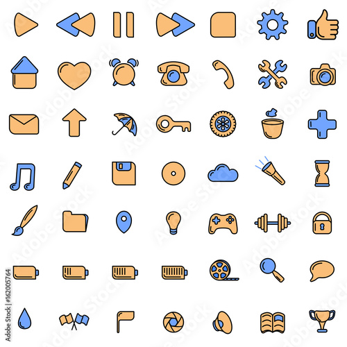 Minimalistic web icon set