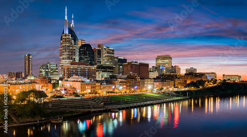 Nashville Skyline at Sunset
