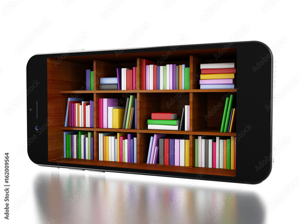 3d Smartphone with store. 3d Smartphone with store.