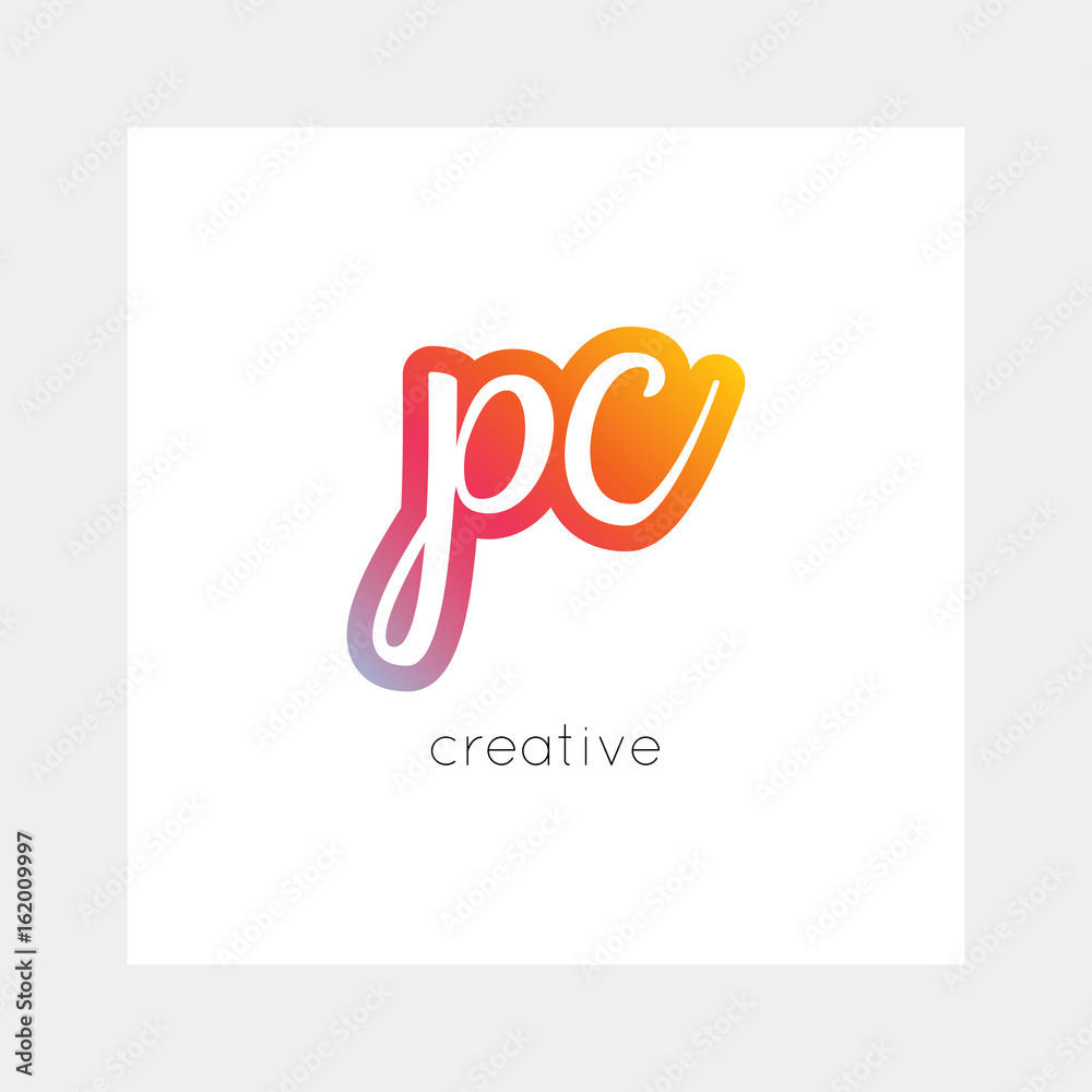 PC logo, vector. Useful as branding, app icon, alphabet combination, clip-art.  Stock Vector | Adobe Stock