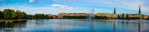 Binnenalster (Inner Alster lake) in Hamburg photo