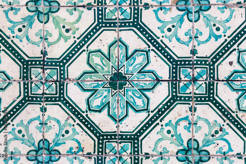 Traditional ceramic tiles Azulejos in Lisbon