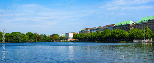 Binnenalster (Inner Alster lake) in Hamburg photo