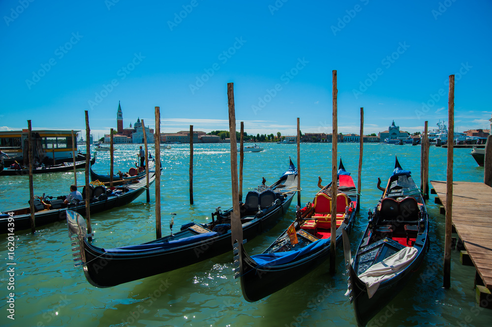 Gondolas on grand canal - Venice