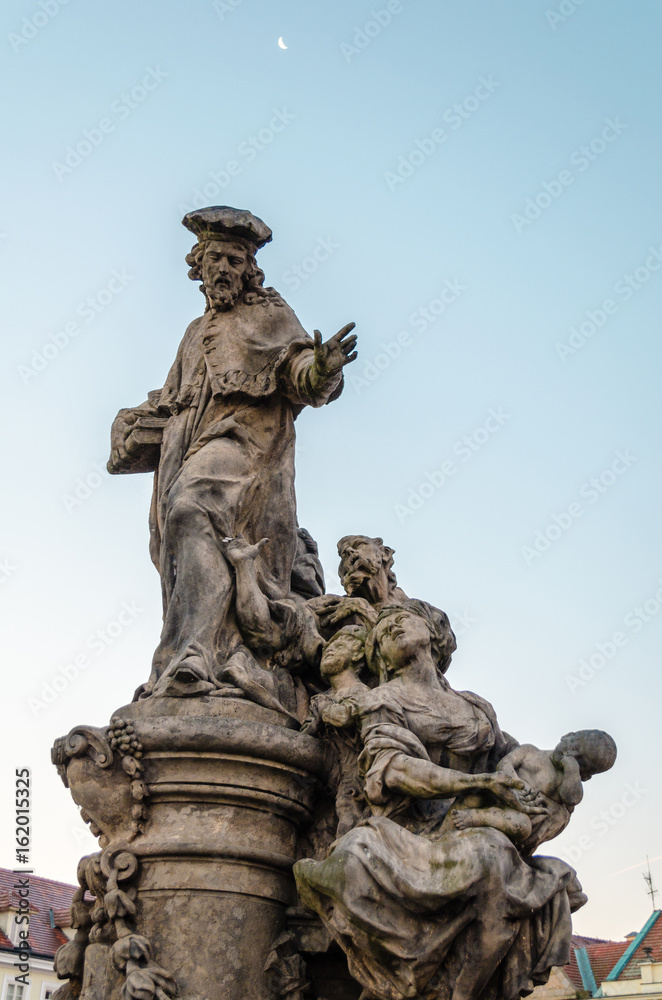 Beautiful sculpture at Charles Bridge, Prague