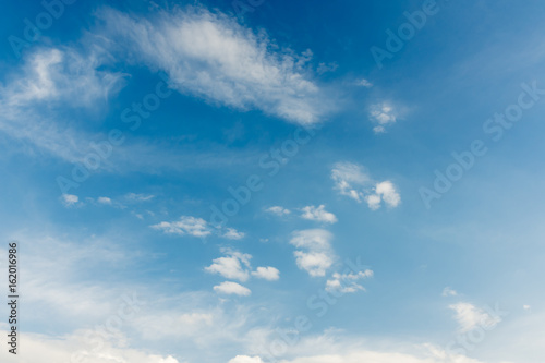 blue sky and clouds in summer background.