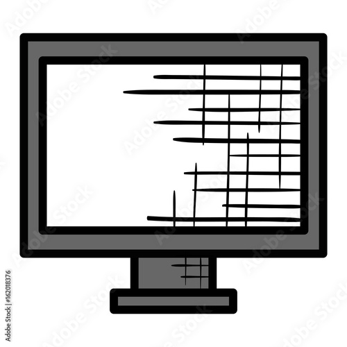 computer desktop isolated icon vector illustration design