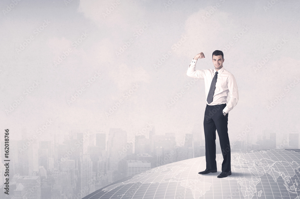 man standing in front of city landscape man standing in front of city landscape