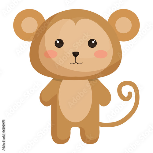 Stuffed animal monkey icon vector illsutration design graphic