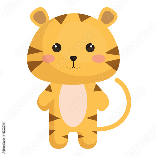 Stuffed animal tiger icon vector illustration design graphic
