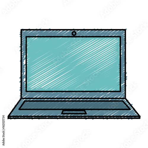 Electronic computer needed icon vector illustration design doodle