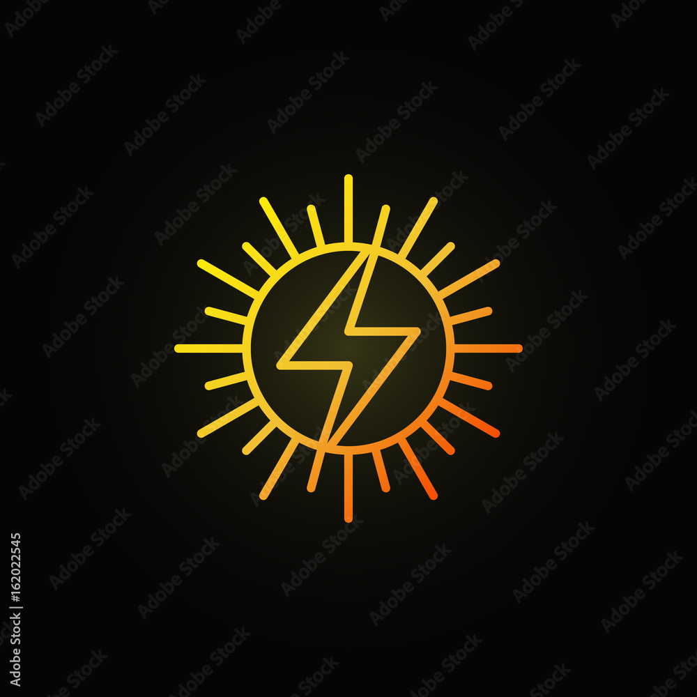 Fototapeta premium Sun concept colorful icon