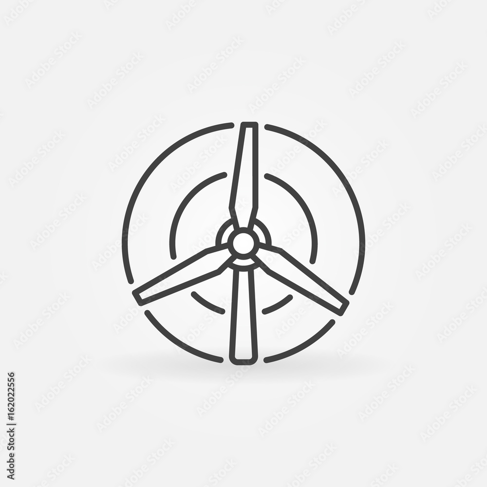 Vector wind turbine concept icon Vector wind turbine concept icon