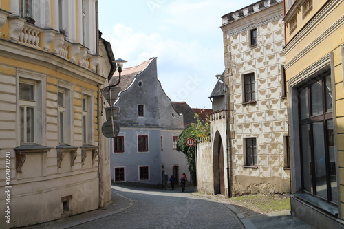Fototapeta Naklejka Na Ścianę i Meble -  Nádražní street in Slavonice, Czech republic