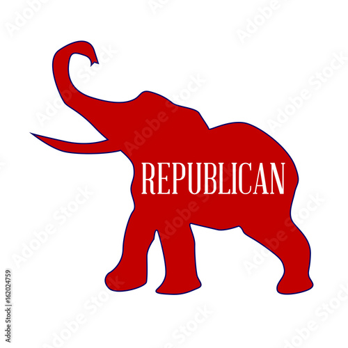 Red Republican Elephant