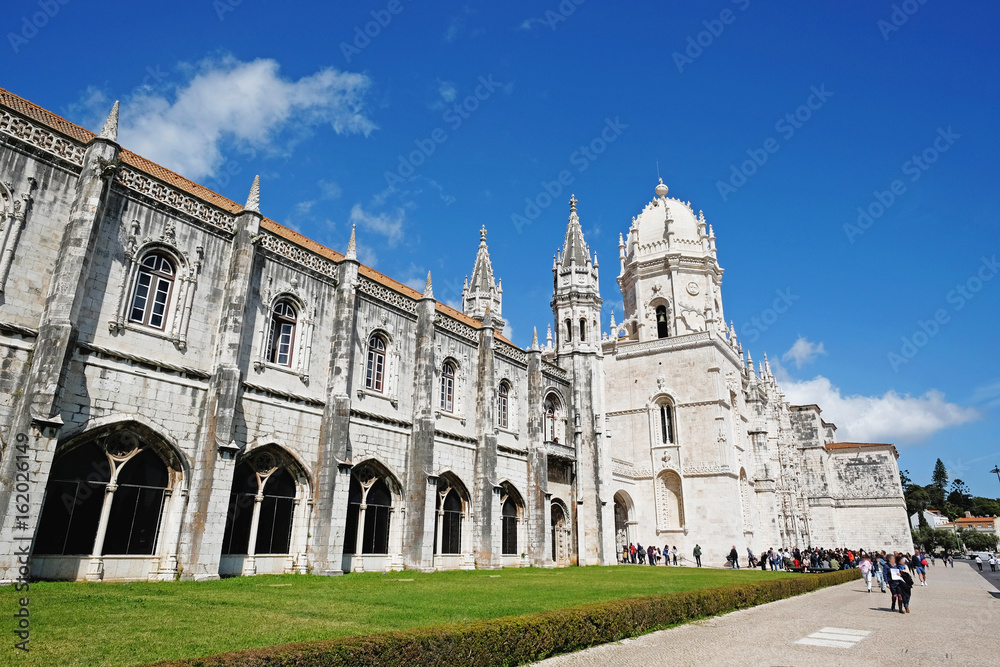 The Jeronimos Monastery or Hieronymites Monastery located in Lisbon, Portugal