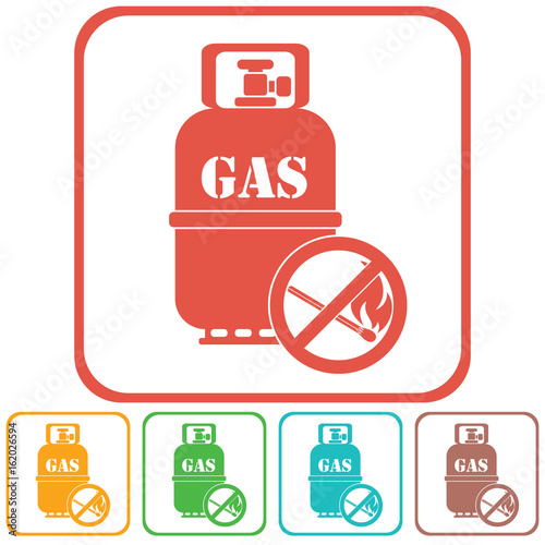 Camping gas bottle icon