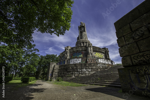 Bismarck Denkmal im Elbpark von Hamburg