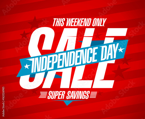 Independence day sale vector design concept