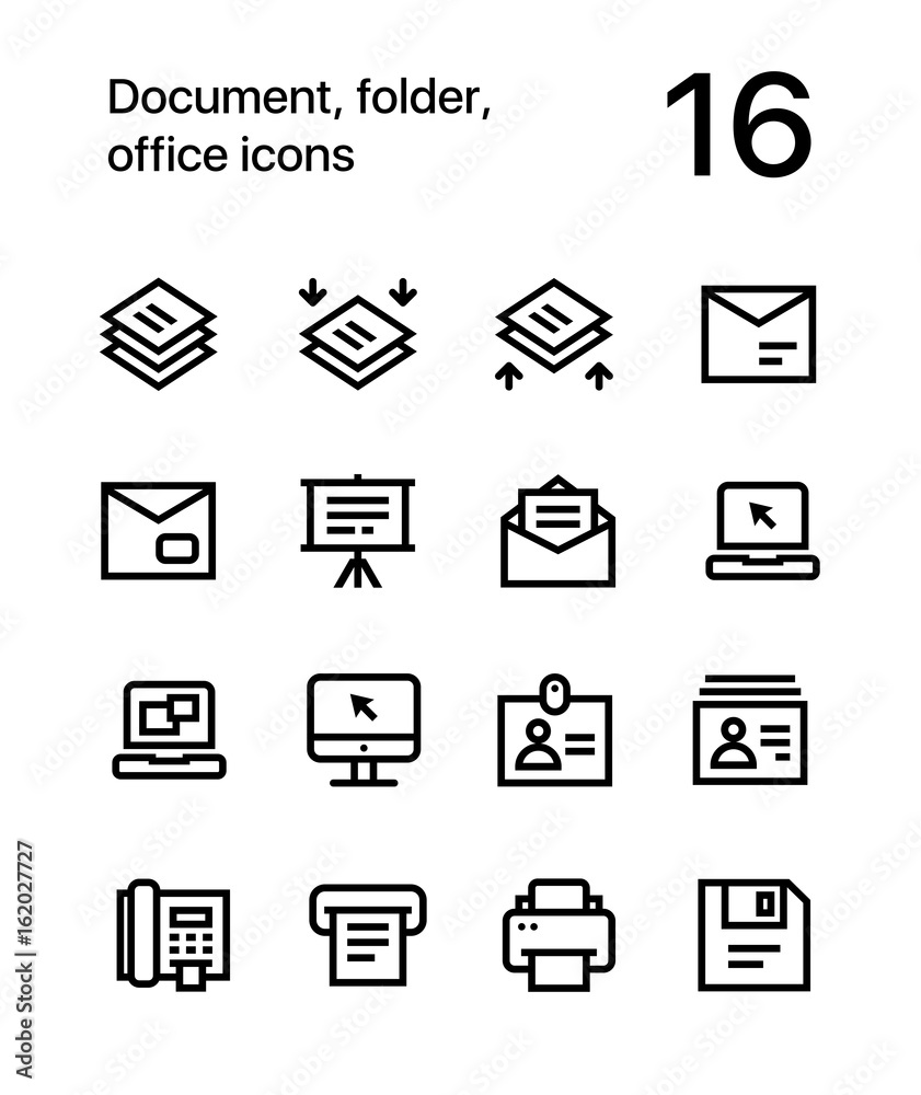 Document, folder, office icons for web and mobile design pack 4 Document, folder, office icons for web and mobile design pack 4